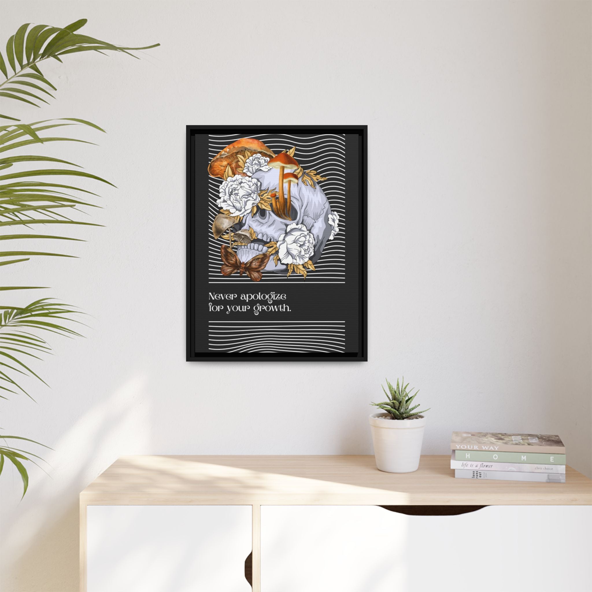 Never Apologize For Your Growth Inspirational Art Print | Transformation Wall Art