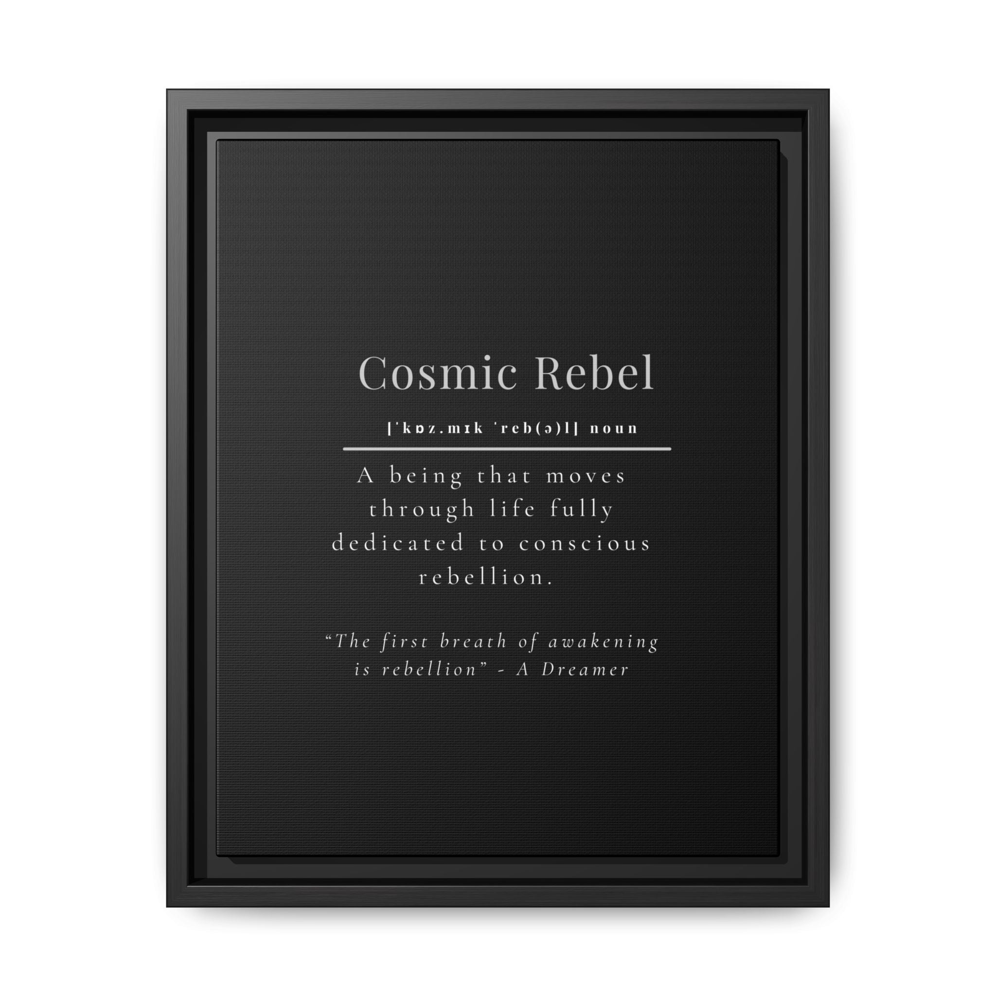 Cosmic Rebel Definition Typography Print | Inspirational Consciousness Art