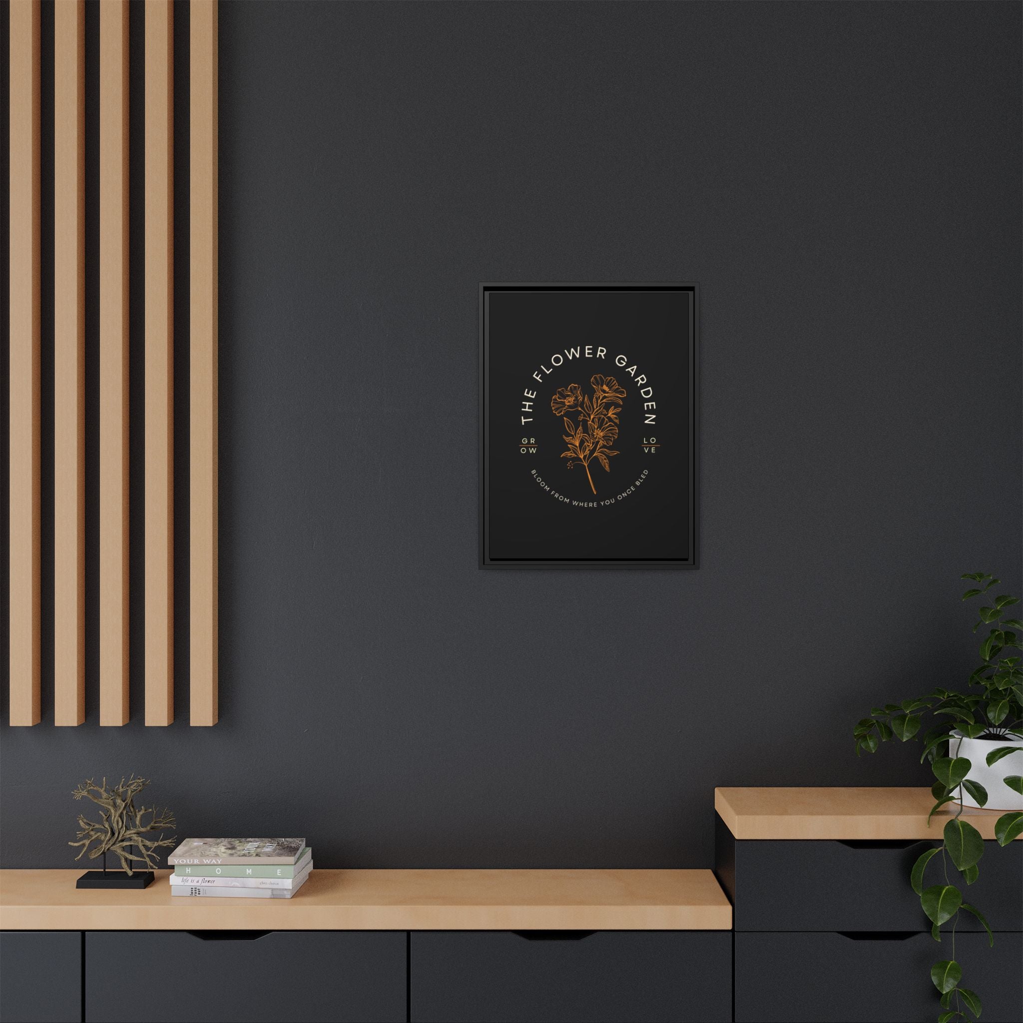 The Flower Garden Botanical Line Art Print | Growth & Renewal Wall Art