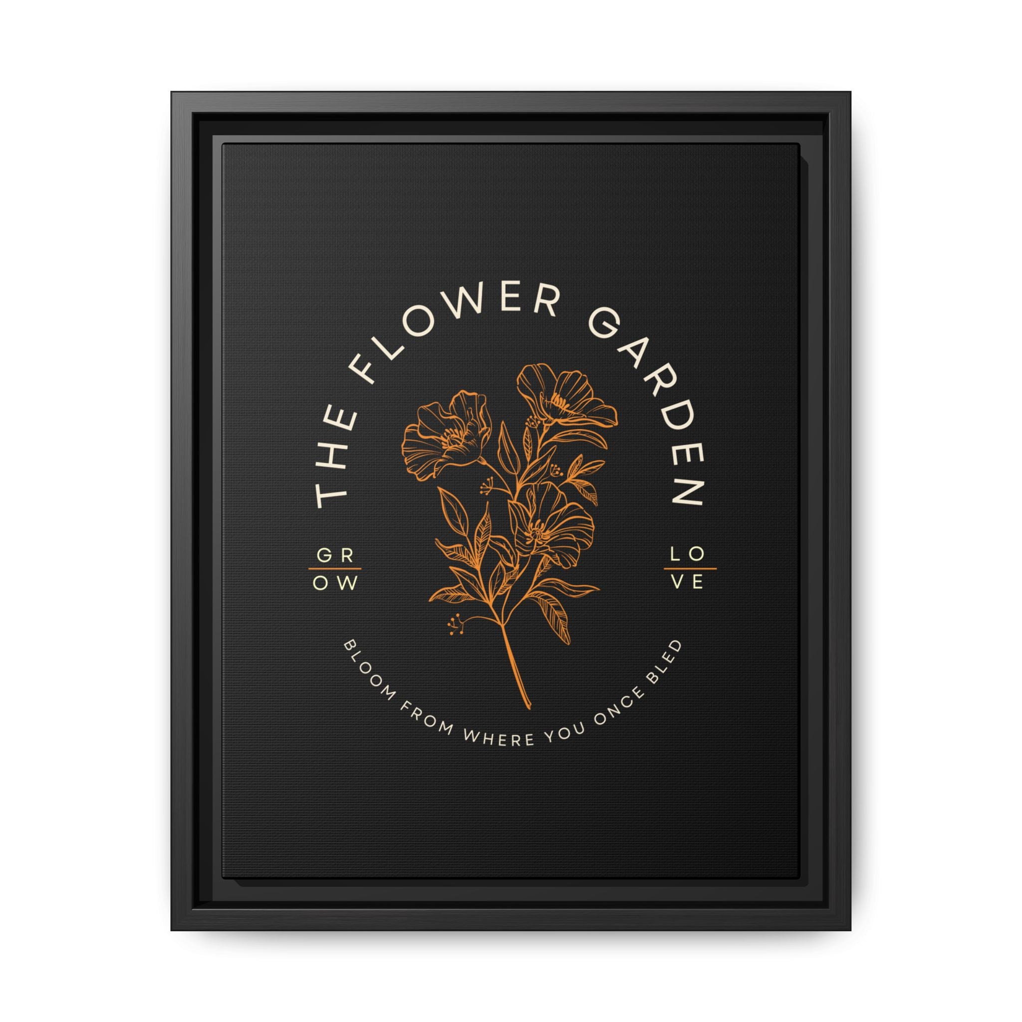 The Flower Garden Botanical Line Art Print | Growth & Renewal Wall Art