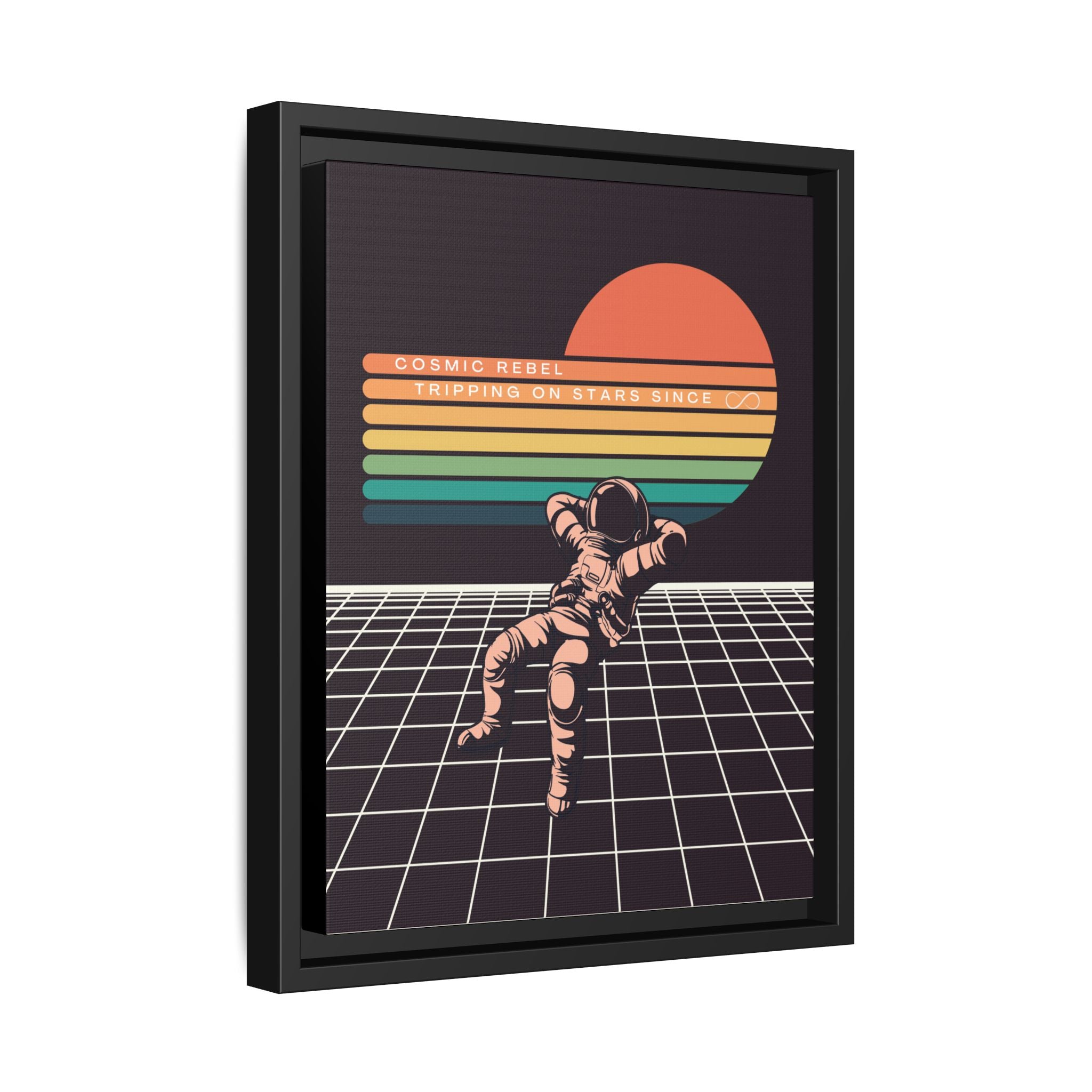 Retro Cosmic Rebel Astronaut Art Print | Vintage Space Aesthetic Wall Art
