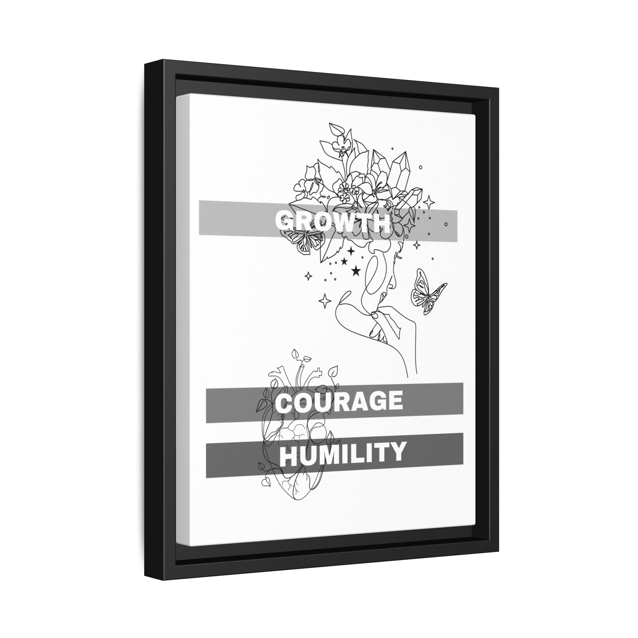 Strength Courage Humility Inspirational Art Print | Personal Growth Wall Art