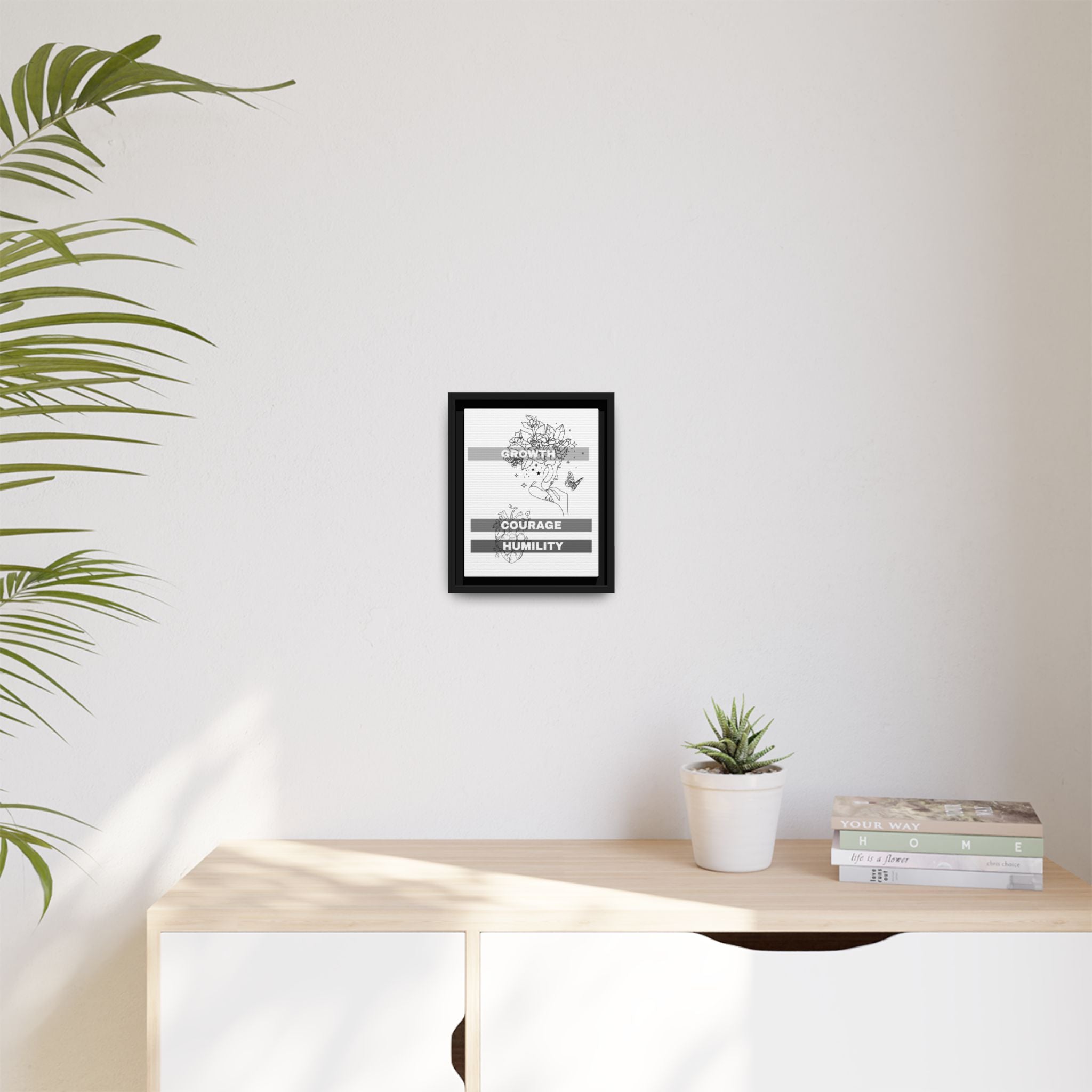 Strength Courage Humility Inspirational Art Print | Personal Growth Wall Art