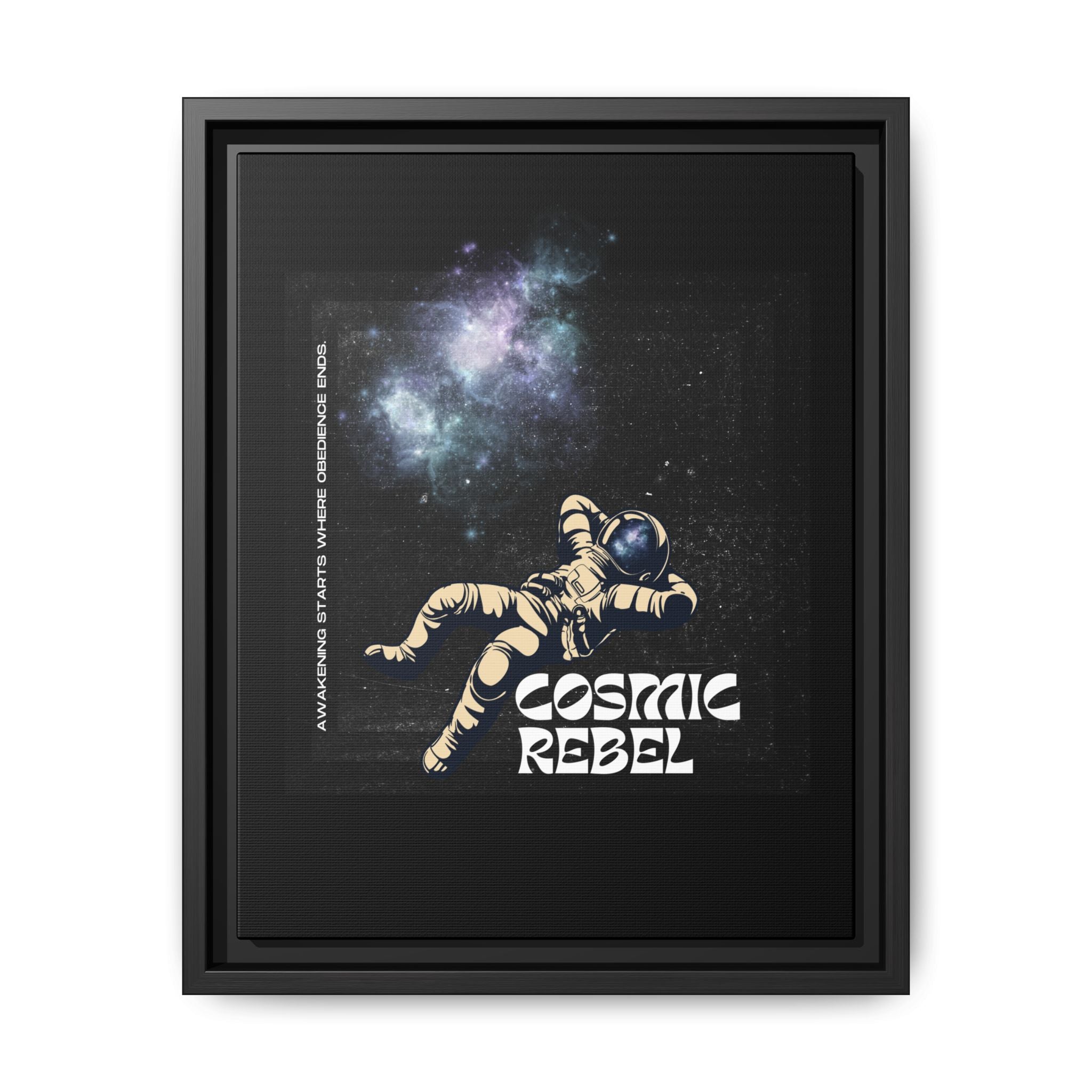 Cosmic Rebel Space Art Print | Astronaut Galaxy Wall Art | Inspirational Cosmic Poster