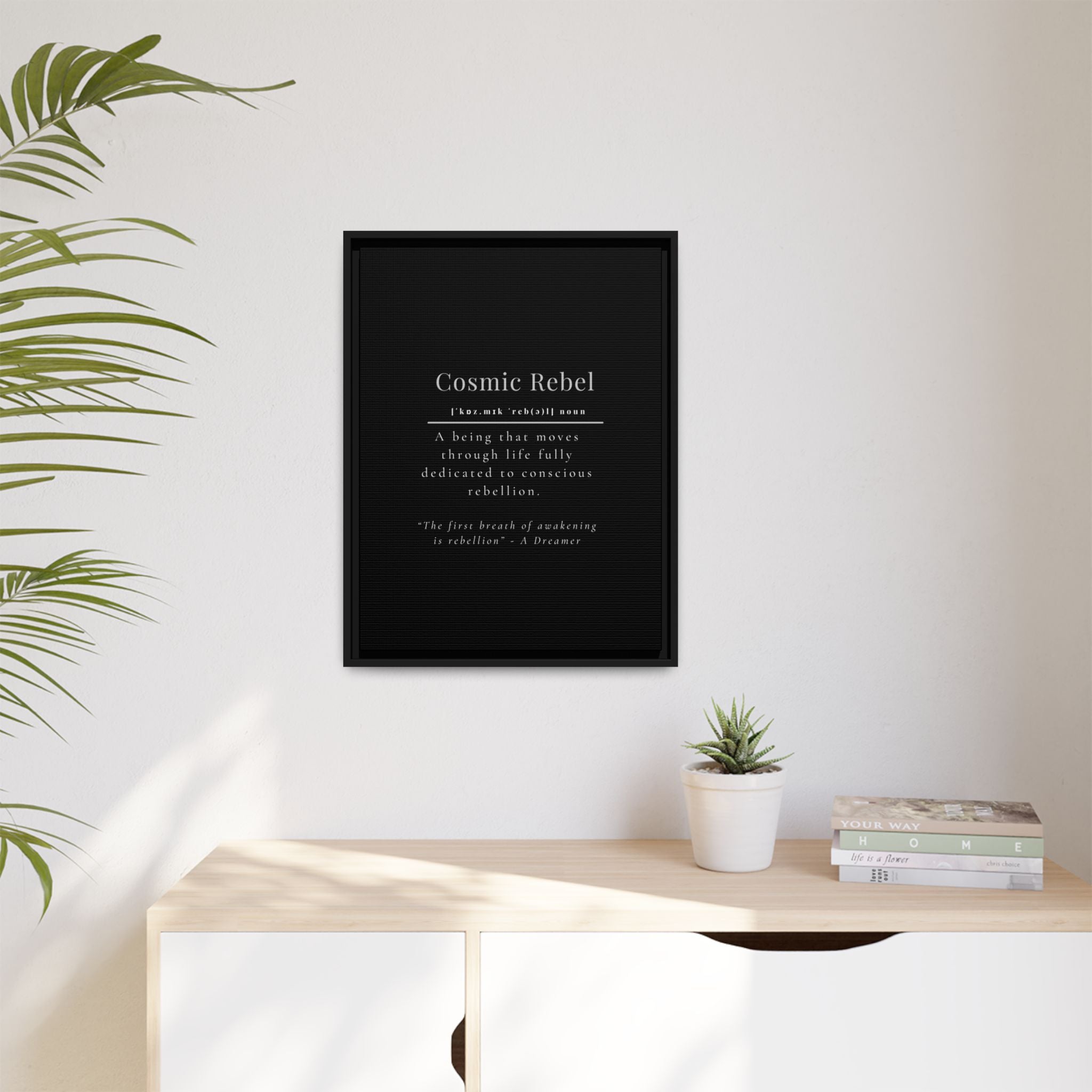 Cosmic Rebel Definition Typography Print | Inspirational Consciousness Art