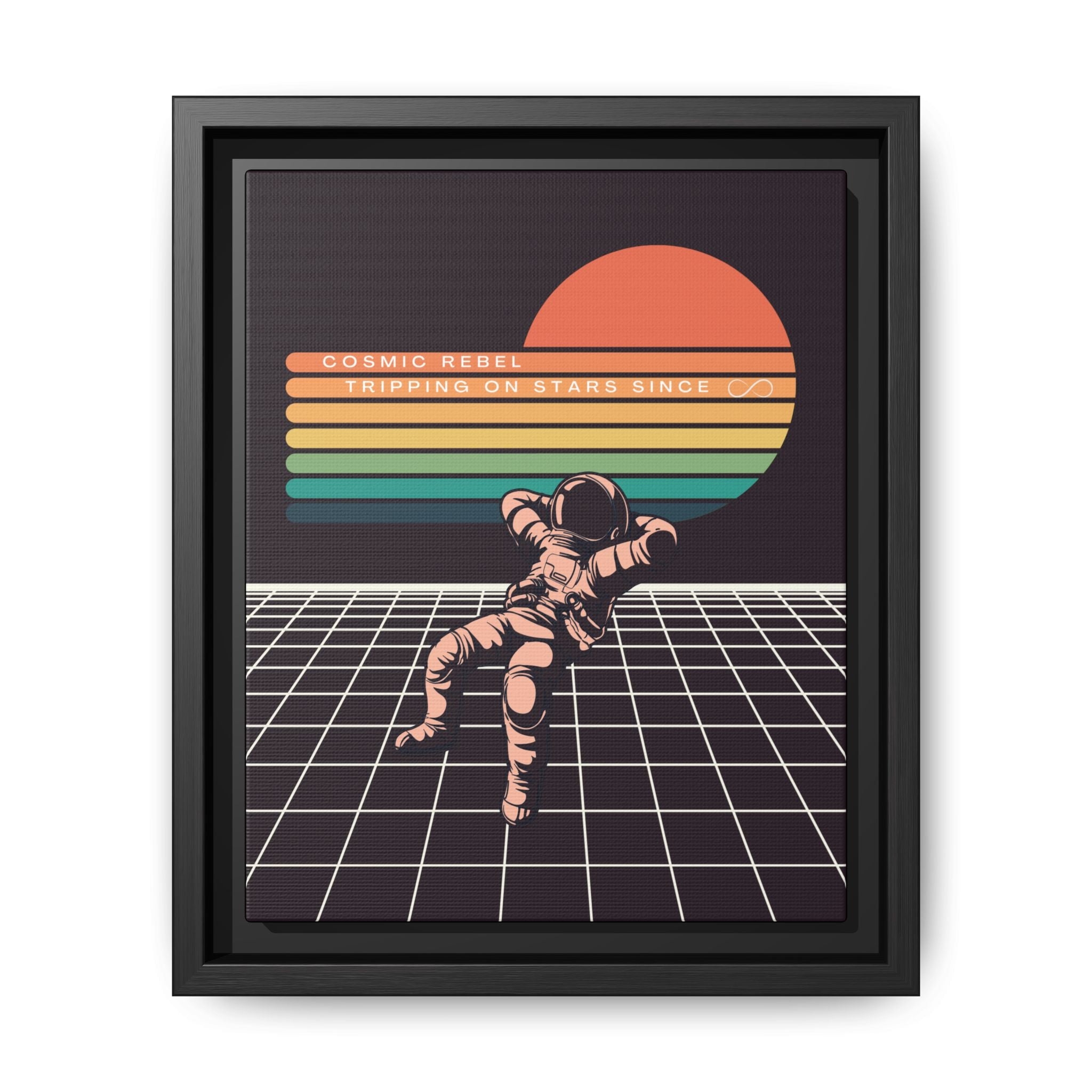 Retro Cosmic Rebel Astronaut Art Print | Vintage Space Aesthetic Wall Art