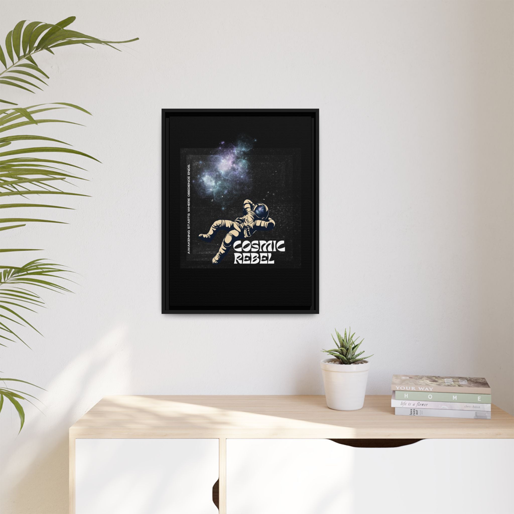 Cosmic Rebel Space Art Print | Astronaut Galaxy Wall Art | Inspirational Cosmic Poster